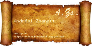 Andrási Zsanett névjegykártya